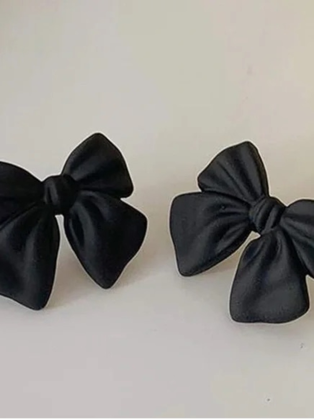 Classic Black Bow Hair Clips for Kids by